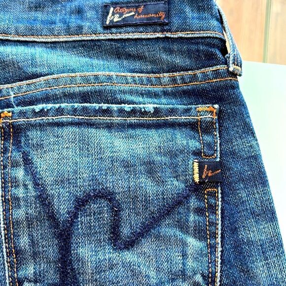 Citizens of humanity, low waist cropped jeans, Kelly# 063 stretch dark blue 29 - Picture 6 of 16